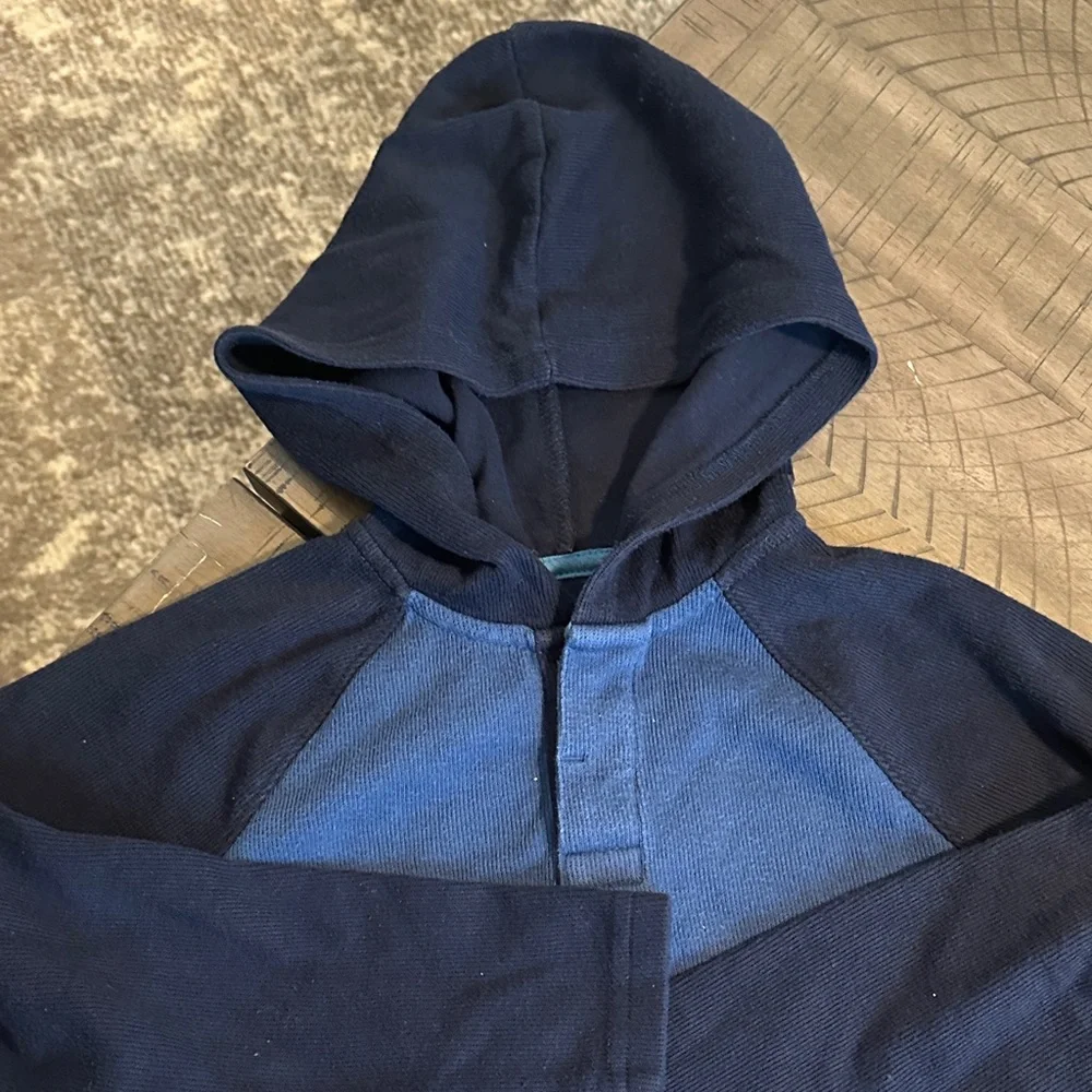 Old Navy Navy & Blue Boys Long Sleeve Hoodie and Striped Henley Set
